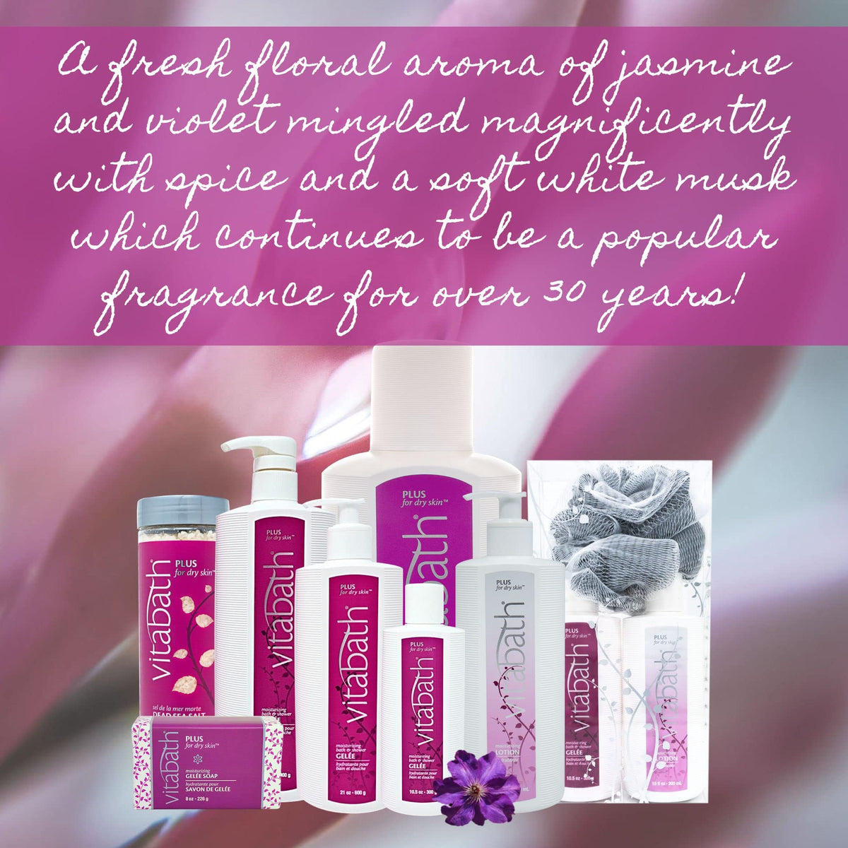 Vitabath Plus after-bath application demonstrating moisturized, soft skin.