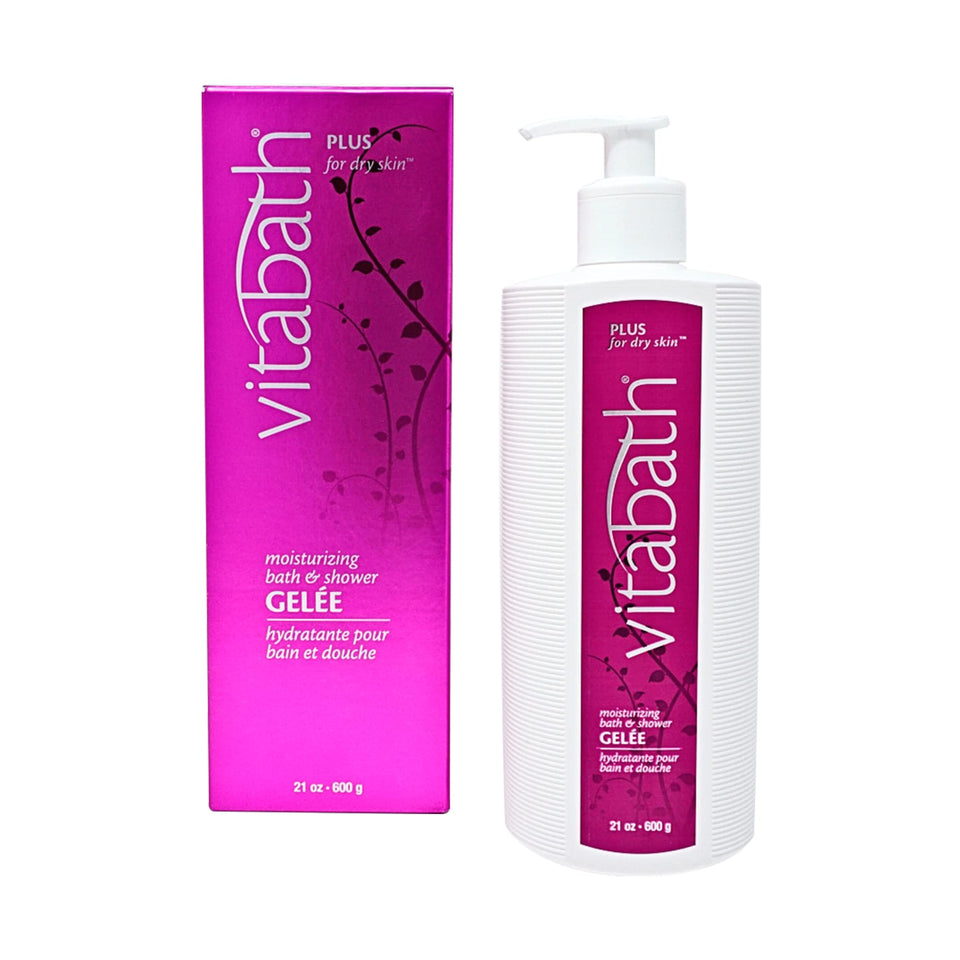 Vitabath Plus bottle pour for a hydrating and luxurious cleanse.