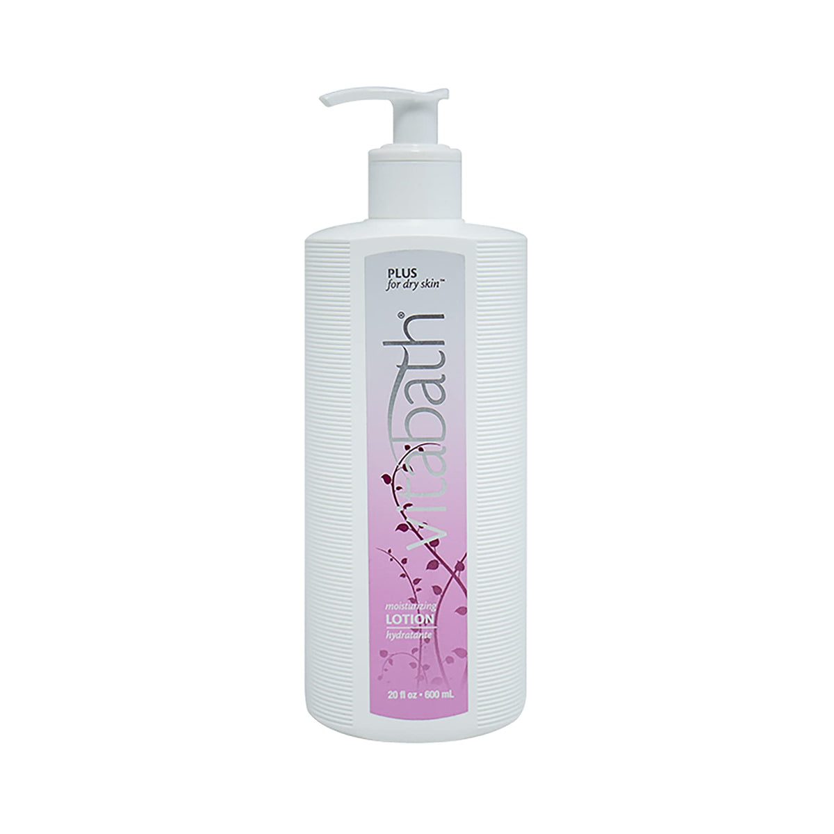 Vitabath Plus dry skin lotion bottle showing a deeply hydrating formula for daily use.