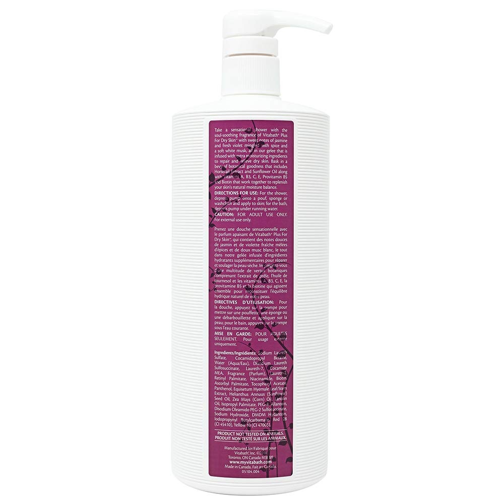 Vitabath Plus gluten-free formula free from parabens.