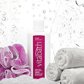 Vitabath Plus jasmine-violet scent for spa-like cleansing.