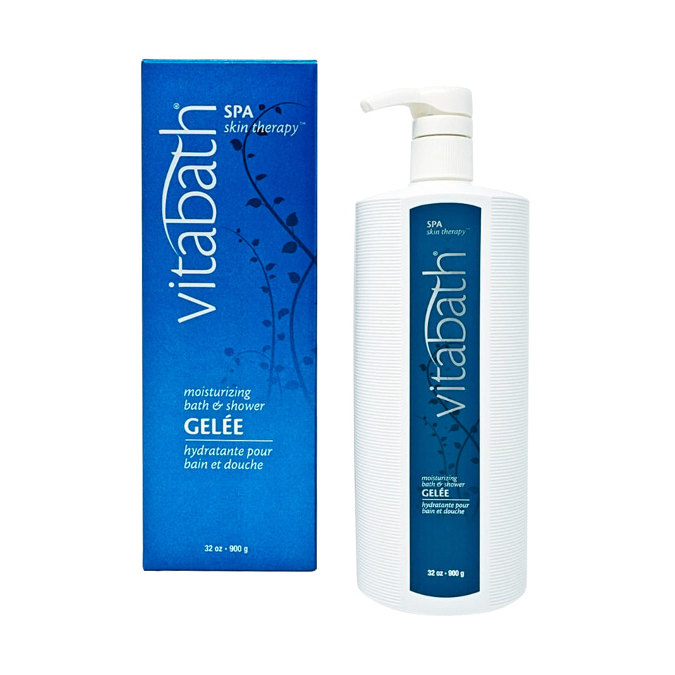 Vitabath Spa Skin Therapy moisturizing gelee pour delivers rich hydration in a bath