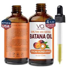VITAL AFFAIR Batana Oil bottle pour showing pure hair nourishment potential