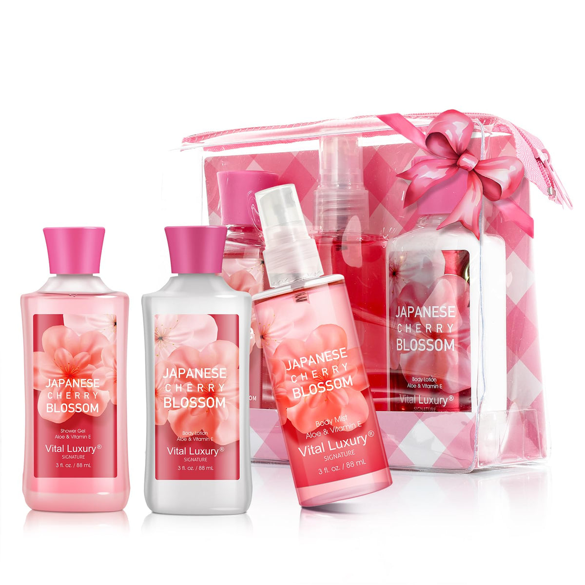 Vital Luxury shower gel gift-set bottle with silky lather for daily cleansing.