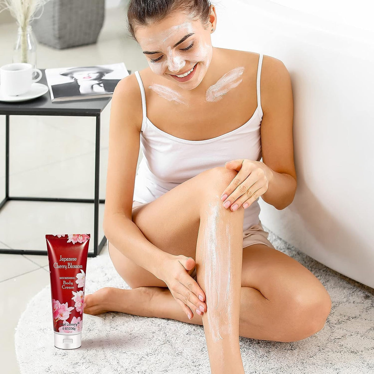 Vital Luxury Shea and Jojoba in Body Cream provide lasting moisturization