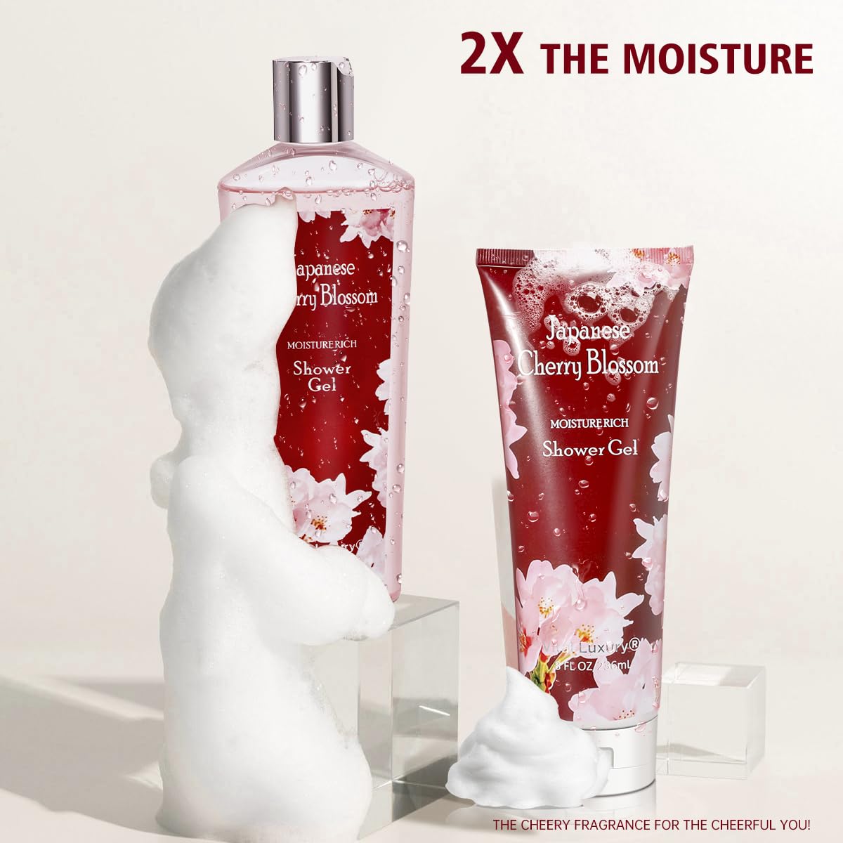 Vital Luxury Shower Gel forming gentle bubbles for a spa-like bath