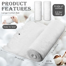 VitalCozy cotton roll for makeup removal; high absorbency helps minimize mess