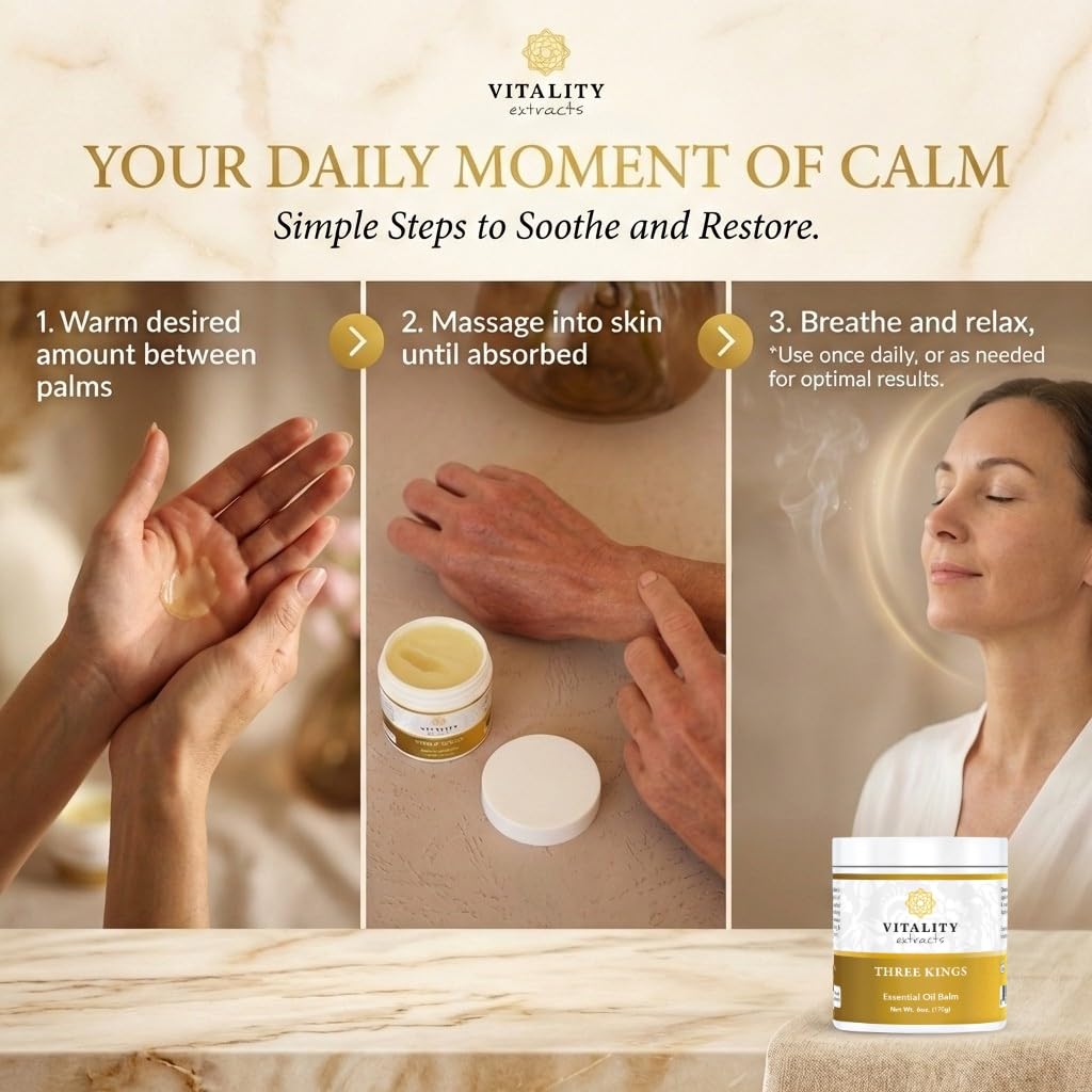 Vitality Three Kings Balm sandalwood hydration helps keep skin soft and smooth.