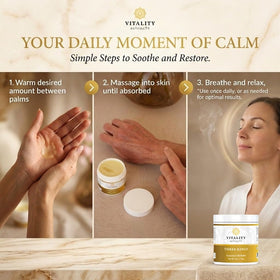 Vitality Three Kings Balm sandalwood hydration helps keep skin soft and smooth.