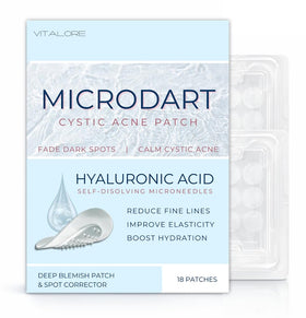 Vitalore Microdart Patch absorbs impurities on blemish for faster relief.