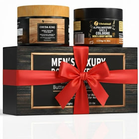 VITALSKINOIL gift-set box positioned as a stylish men's present