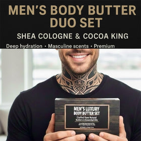 VITALSKINOIL Shea Cologne bottle presenting a clean masculine scent for daily wear