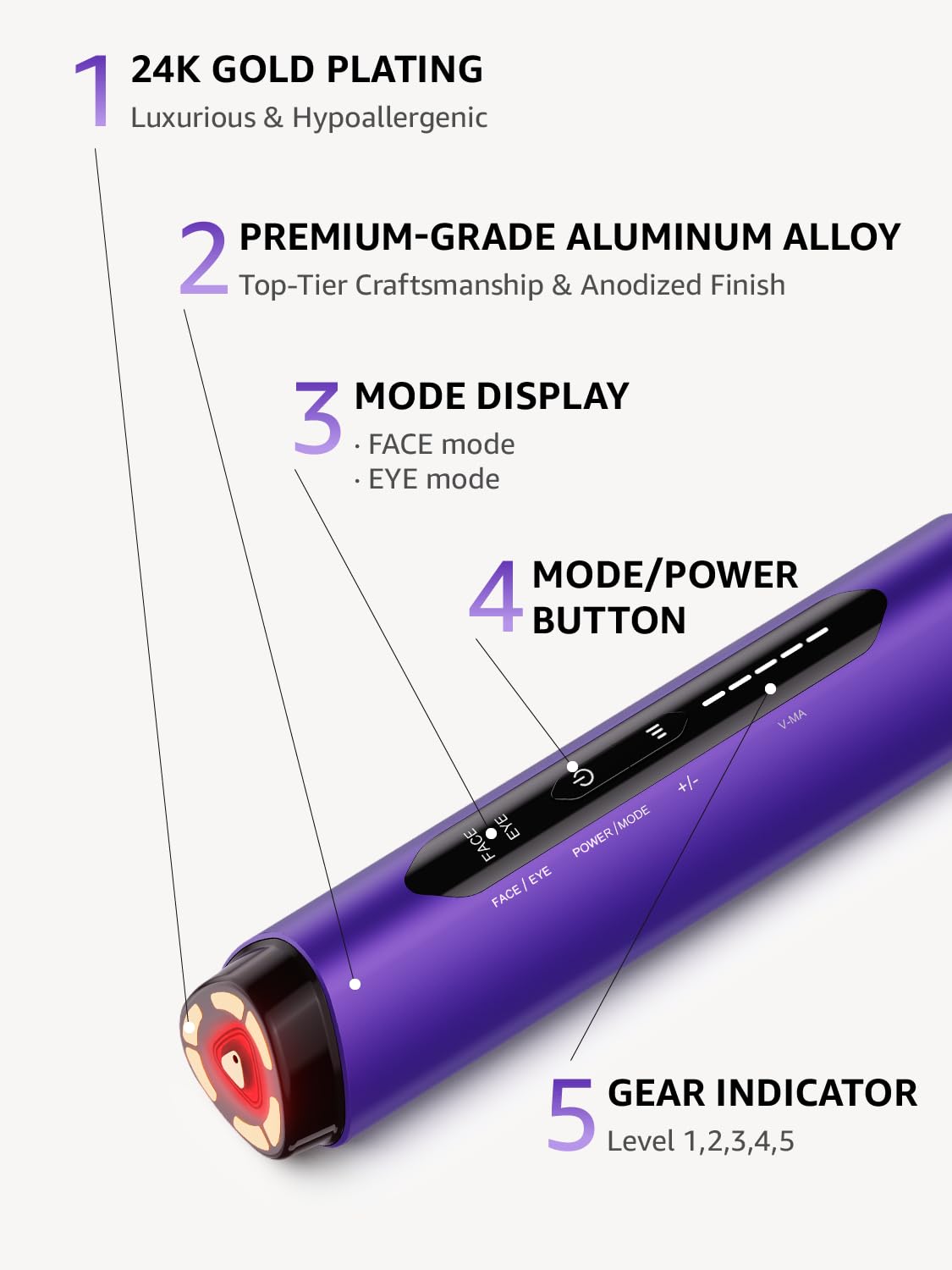 VITALY Glow Pro device extended-battery-life supports longer use between charges.