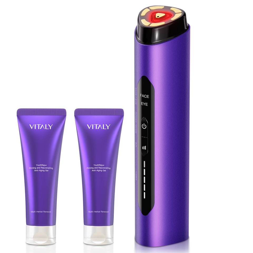 VITALY Glow Pro device facial-lift enhances facial contours with immediate tightening.