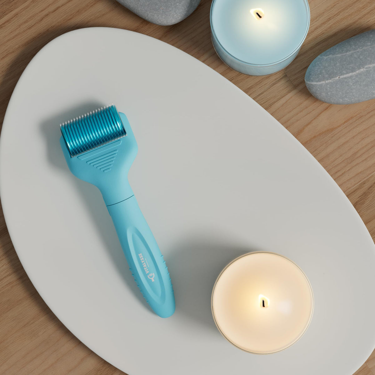 Vitalysse replaceable roller head enables easy hygiene and quick swaps after sessions.
