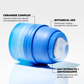 Vitamasques Barrier Cream ceramides focus highlights strengthened skin barrier.