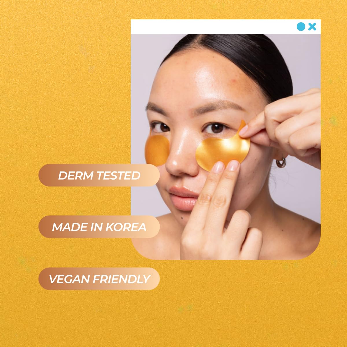 Cooling effect with Aloe Vera and caffeine in Vitamasques pads.