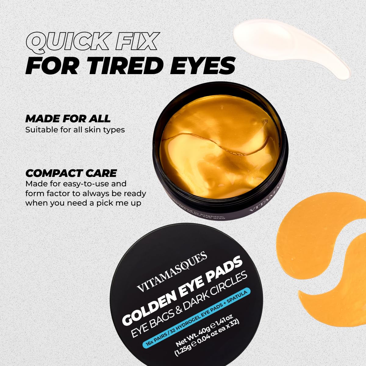 K-beauty inspired Vitamasques eye pads for daily routine.