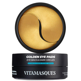 Vitamasques Golden Hydrogel Eye Pads pack close-up for refreshed under eyes.