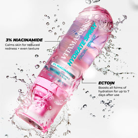 Vitamasques Hydrating Toner mist application for lightweight hydration without residue.