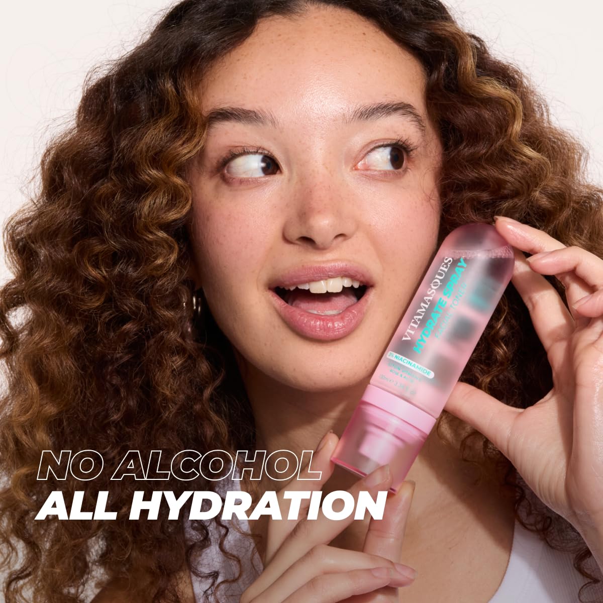 Vitamasques Hydrating Toner travel spray bottle ideal for on-the-go hydration.