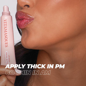 Vitamasques lip mask texture close-up rich in cocoa butter