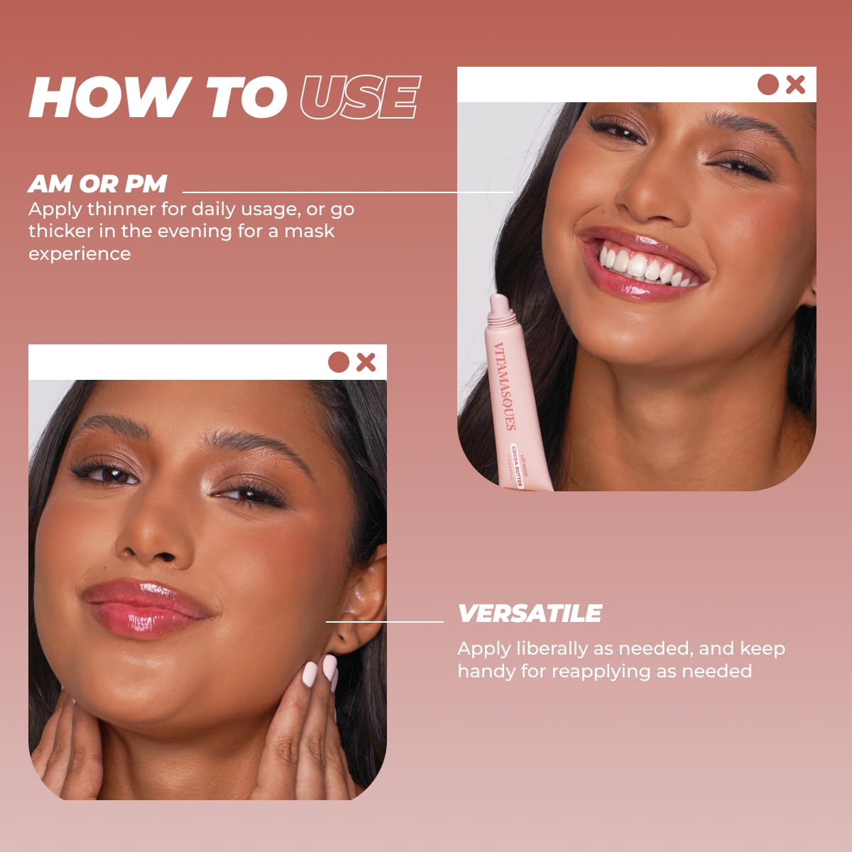 Vitamasques Lip Mask pack of 3 tubes for consistent nightly care