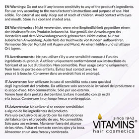 VITAMINS purple shampoo near sunlight demonstrates UV protection and toning