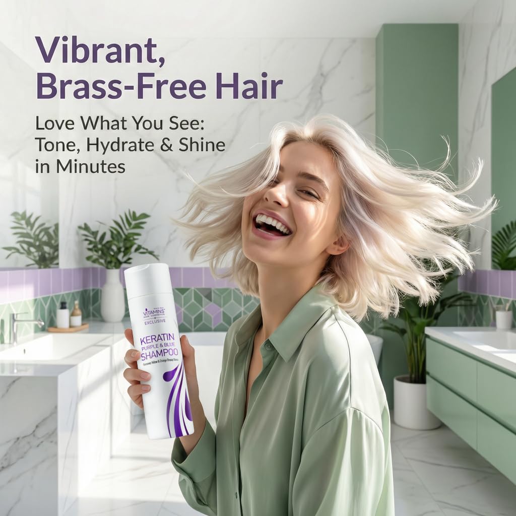 VITAMINS color-safe formula with UV protection helps preserve salon tones