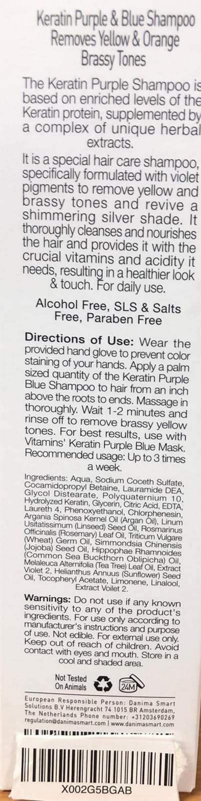 VITAMINS glossy, smooth hair after use with enhanced highlights