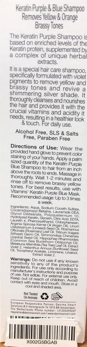 VITAMINS glossy, smooth hair after use with enhanced highlights