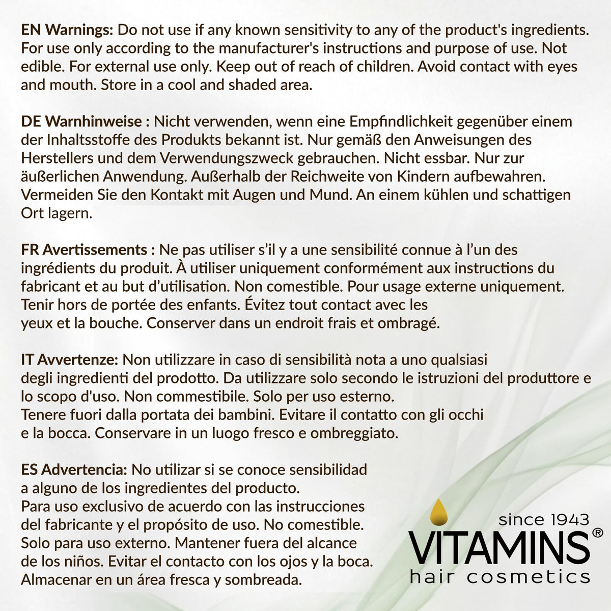 Close-up of VITAMINS conditioner cream texture for deep hydration and easy application.