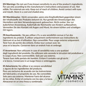 VITAMINS daily-use routine demonstrates easy integration into hair care