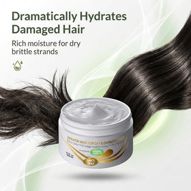 VITAMINS keratin hair mask application shows easy at-home conditioning