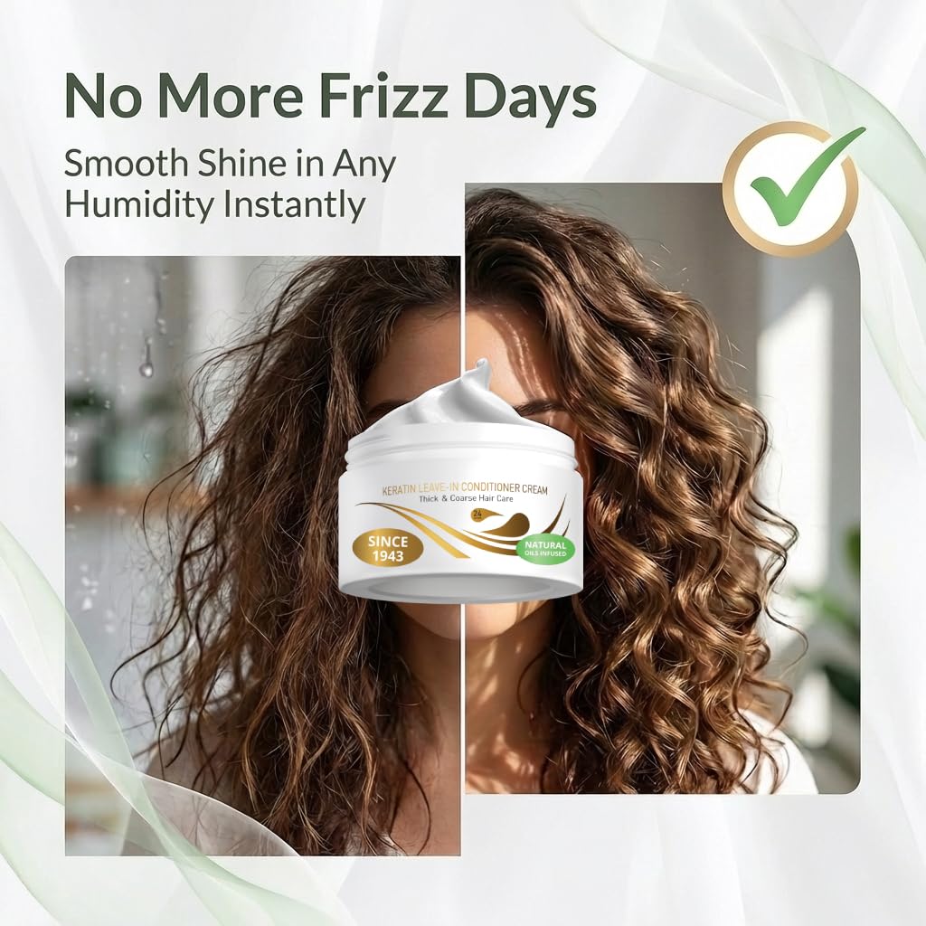 VITAMINS keratin leave-in conditioner pump shows easy dispensing for quick detangling.