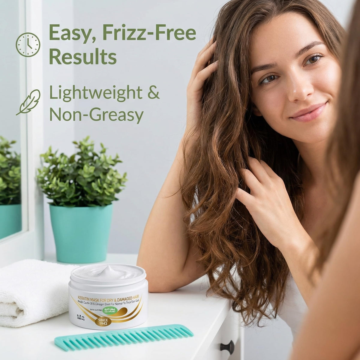 VITAMINS split ends repair closeup suggests smoother ends