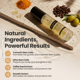 Scalp application of Vitasei Serum aiming to support follicles.