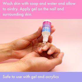 Smooth nails and clear surface after quick absorption leaves a polished look.