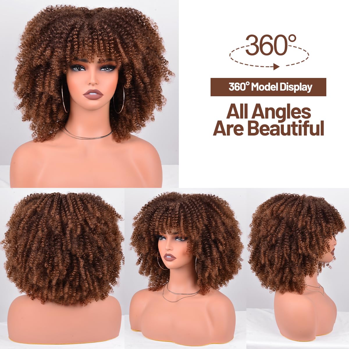 Vitorish Afro Wig adjustable buttons provide secure, customizable fit