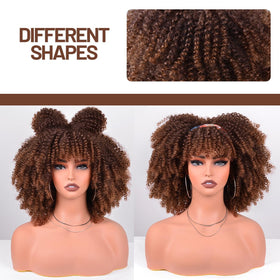 Vitorish Afro Wig heat-resistant synthetic fiber for styling with heat tools