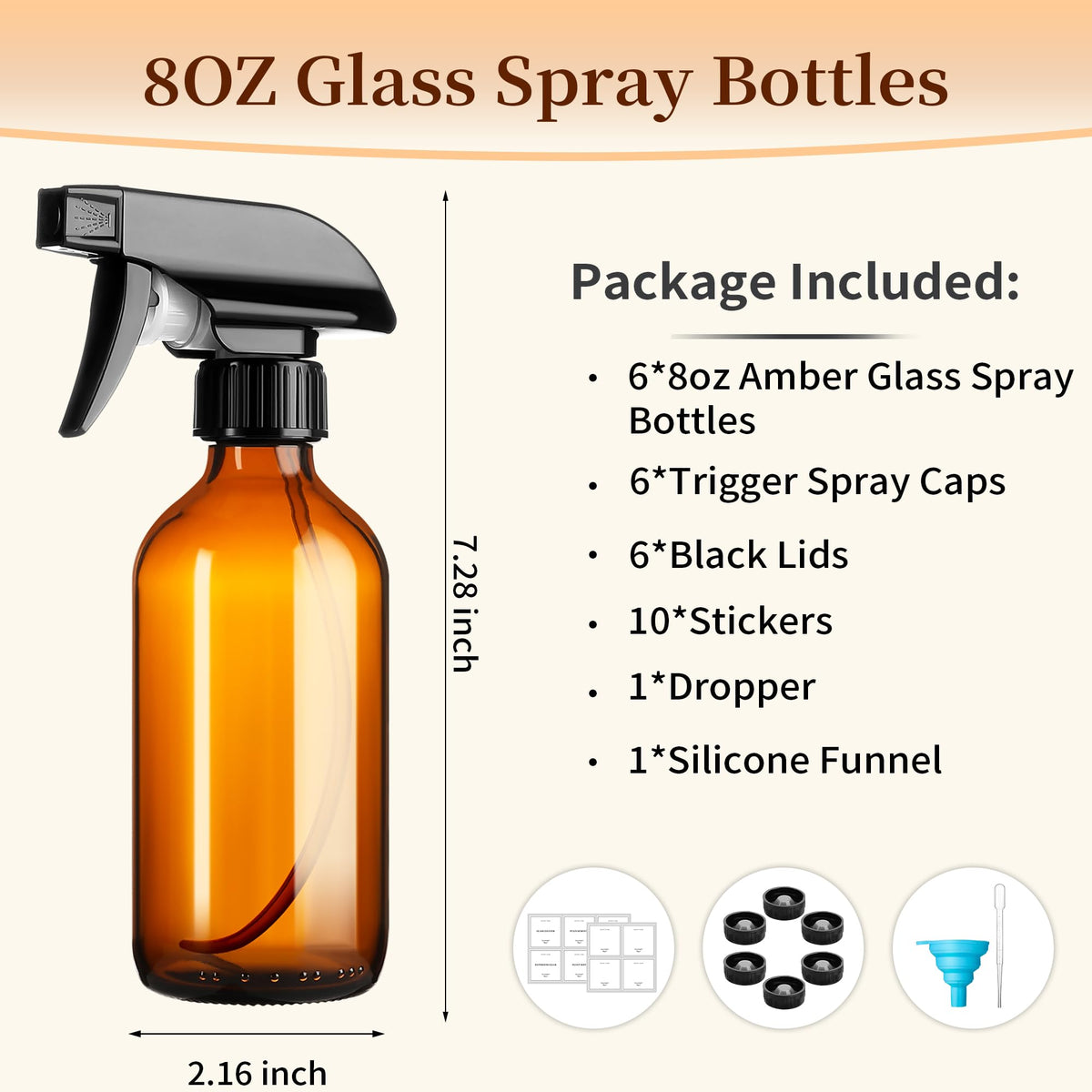 Vitreaux adjustable-nozzle spray bottle showing versatile mist and directed spray