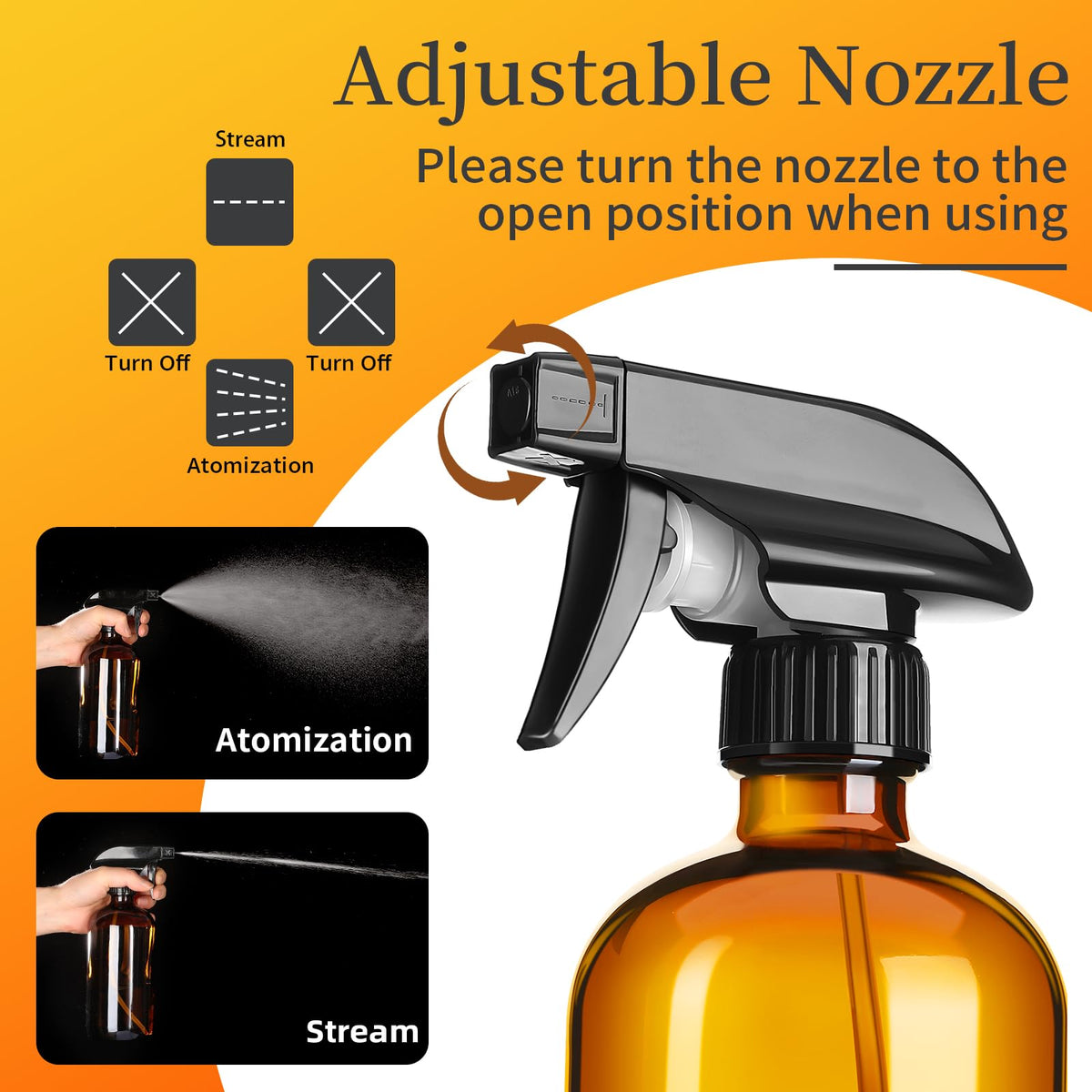 Vitreaux silicone funnel with amber spray bottle for easy pouring
