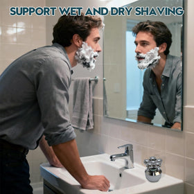 Vitreousleaf shaver with LED display for battery status