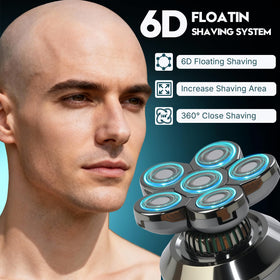 Vitreousleaf head shaver with removable magnetic head for easy cleaning