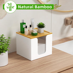 VITVITI acrylic face-towel box with U-shaped opening for convenient retrieval.