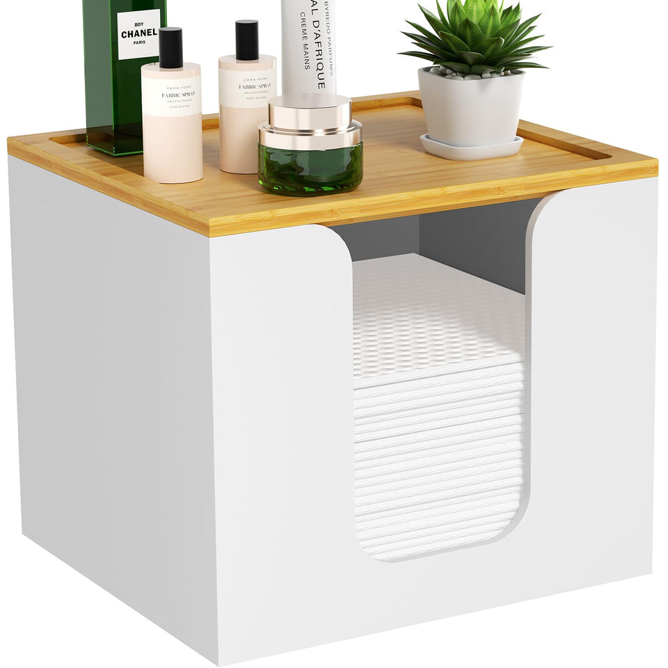 VITVITI disposable face-towel holder box in clear acrylic for easy access.