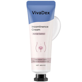 VivaDex Incontinence Cream for Women being applied to skin for gentle relief