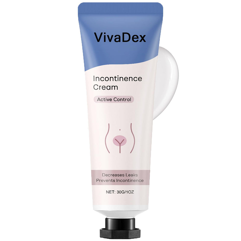 VivaDex Incontinence Cream for Women being applied to skin for gentle relief