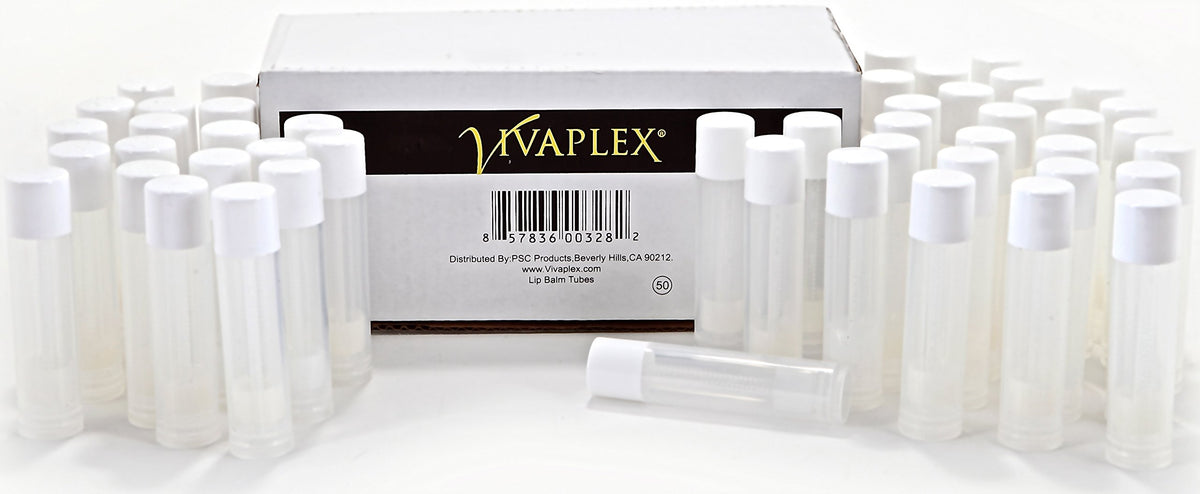 Vivaplex dispensing-wheel lip balm tube delivers a precise amount.