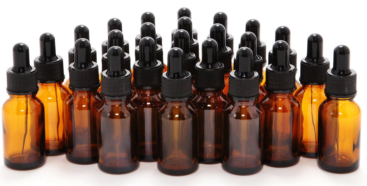 Vivaplex amber 15 ml bottle with glass dropper for precise essential oil dispensing
